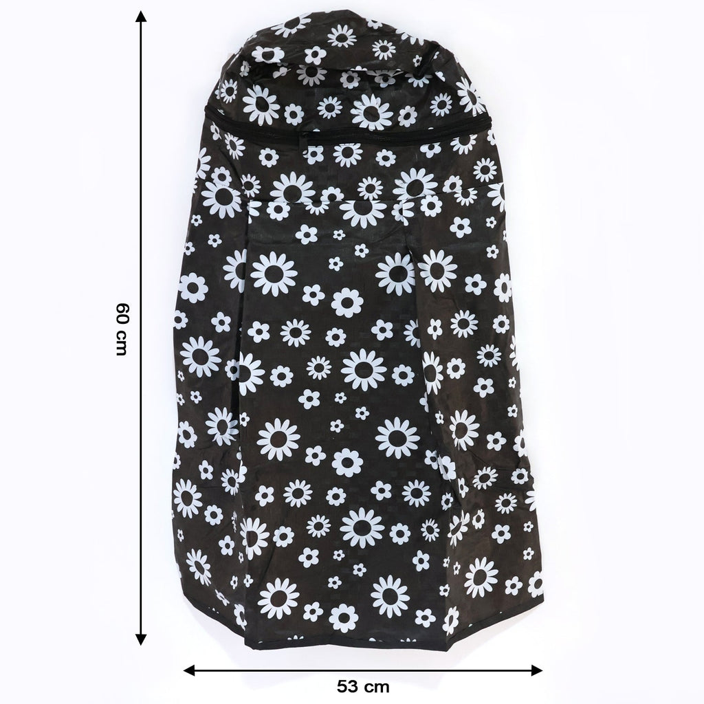 Gas cylinder fully covered by floral fabric LPG cylinder cover