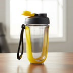 Protein shake bottle for workouts, made of durable, BPA-free plastic
