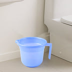 Side view of sturdy unbreakable plastic bath mug 1000ML