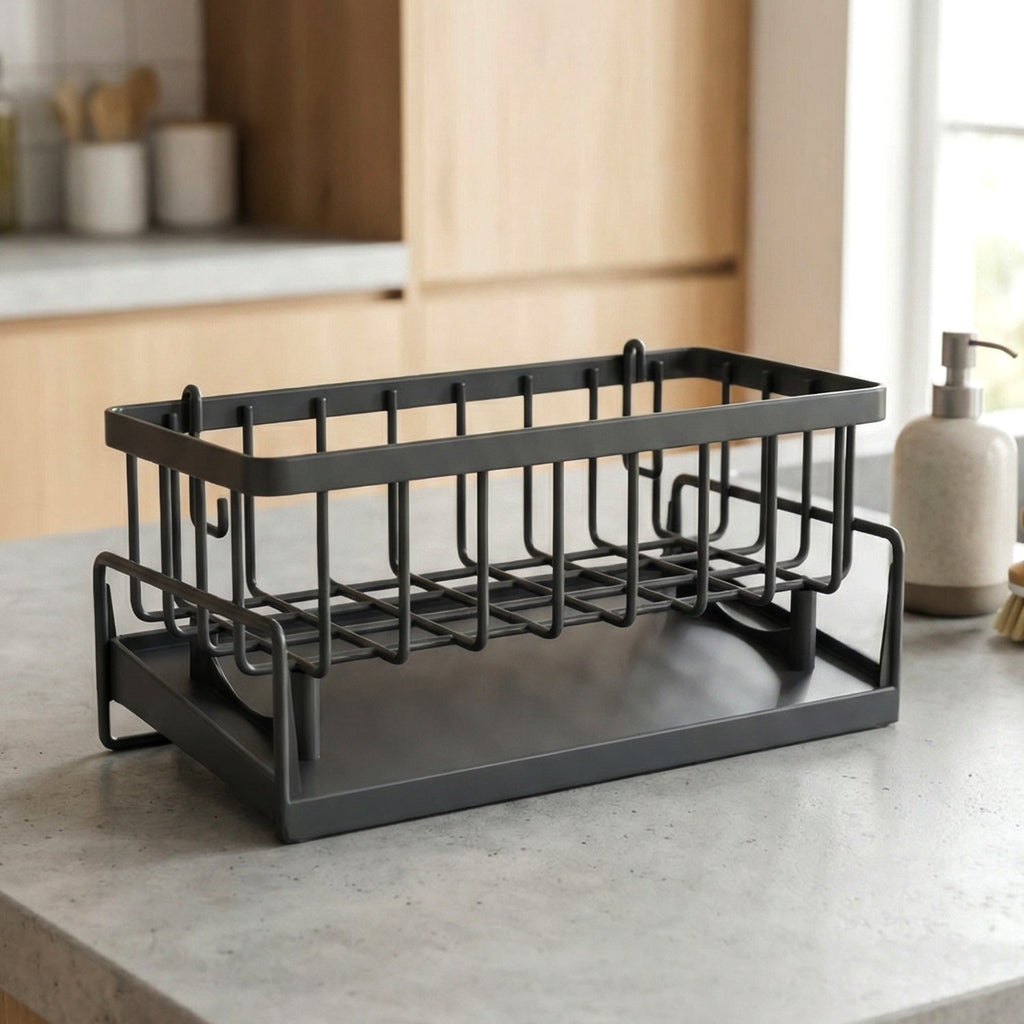 Plastic drying rack for bathroom essentials to keep items organized and hygienic
