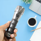 Side view of the sleek aluminium LED Hand Torch by Indo Glow.