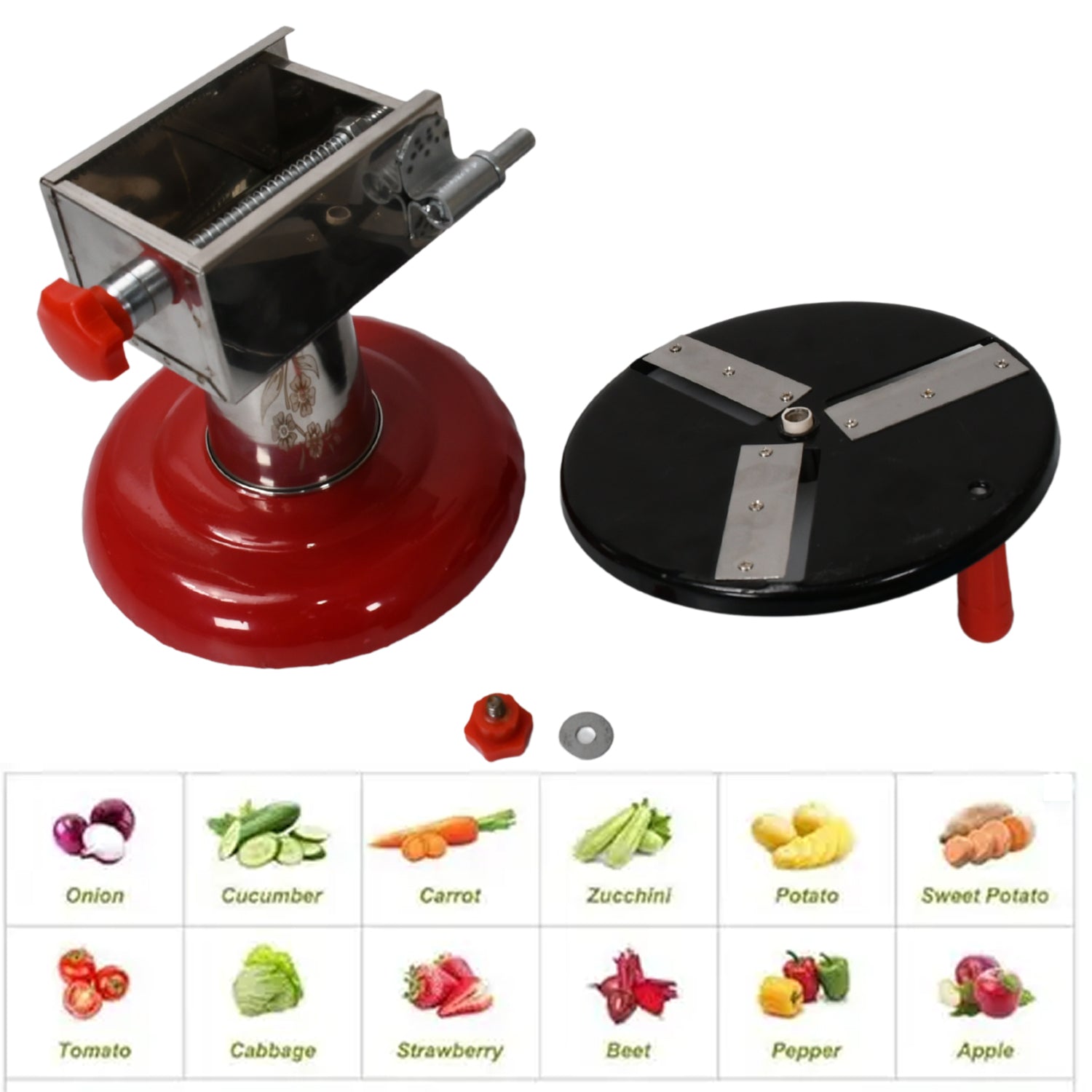 A variety of fresh vegetables ready to be sliced using the versatile kitchen tool.