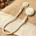 Decorative magnetic curtain accessory with twisted rope design