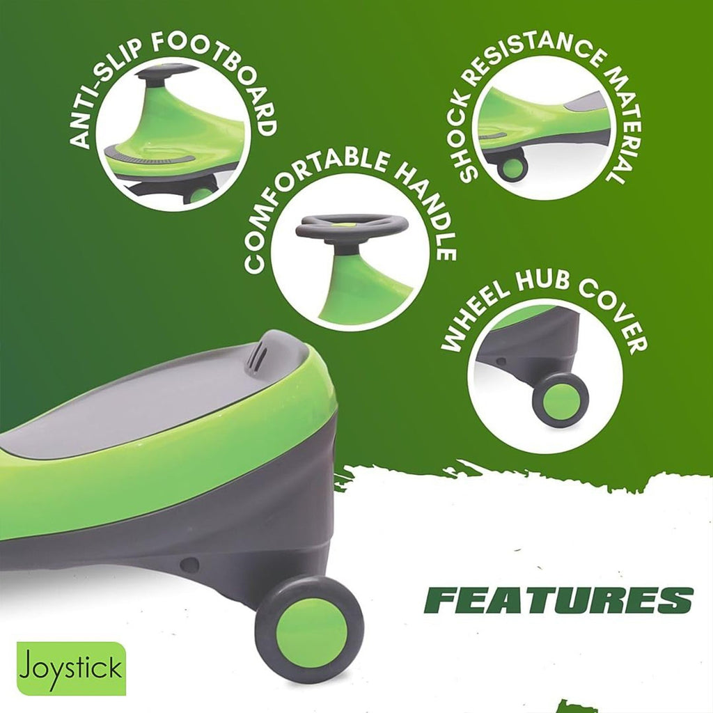 Kids ride on toy car highlighting smooth motion and safety features