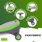Kids ride on toy car highlighting smooth motion and safety features