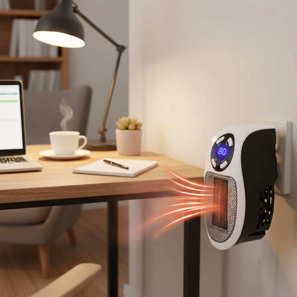 Small electric heater designed for indoor warmth