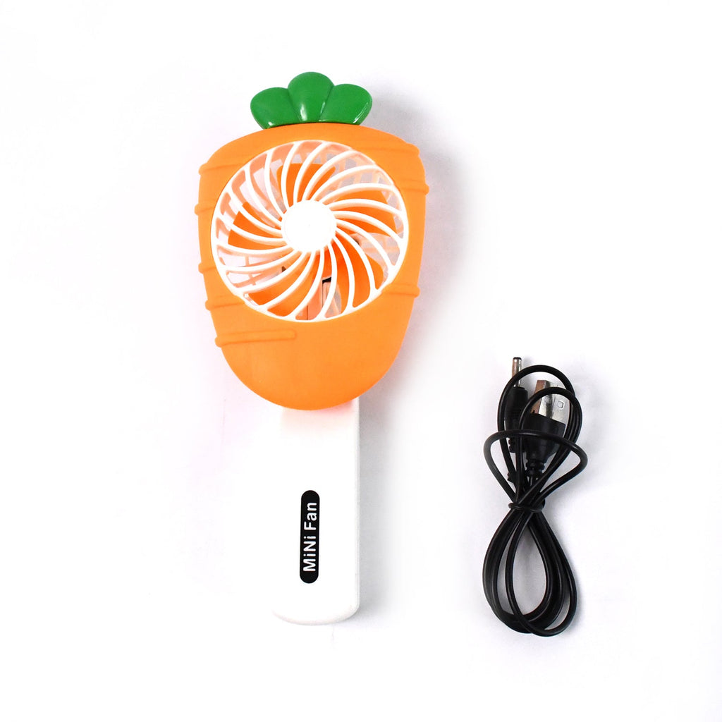 USB mini fan with anti-slip pedestal for steady placement on desk or table