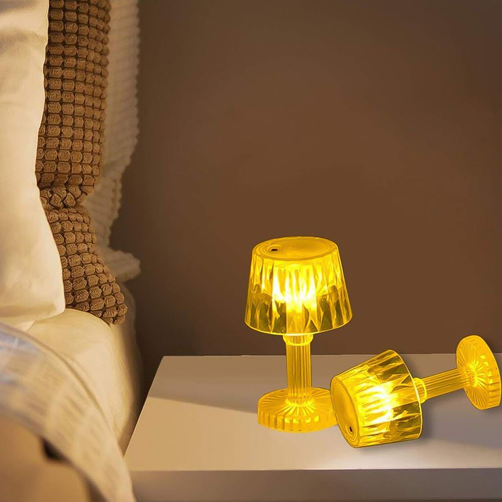 Small acrylic LED candle table lamp ideal for Diwali festival decoration
