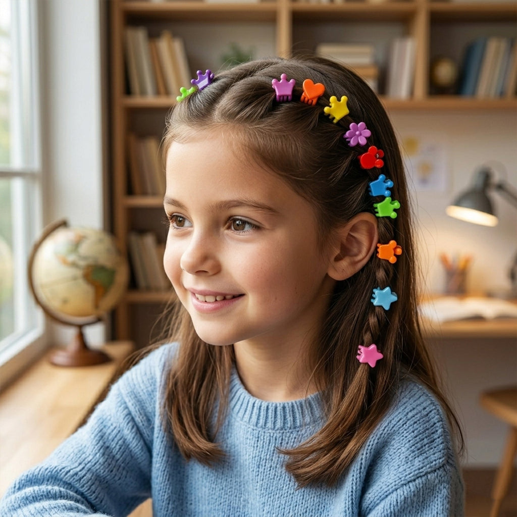 Small assorted hair claw clips pack