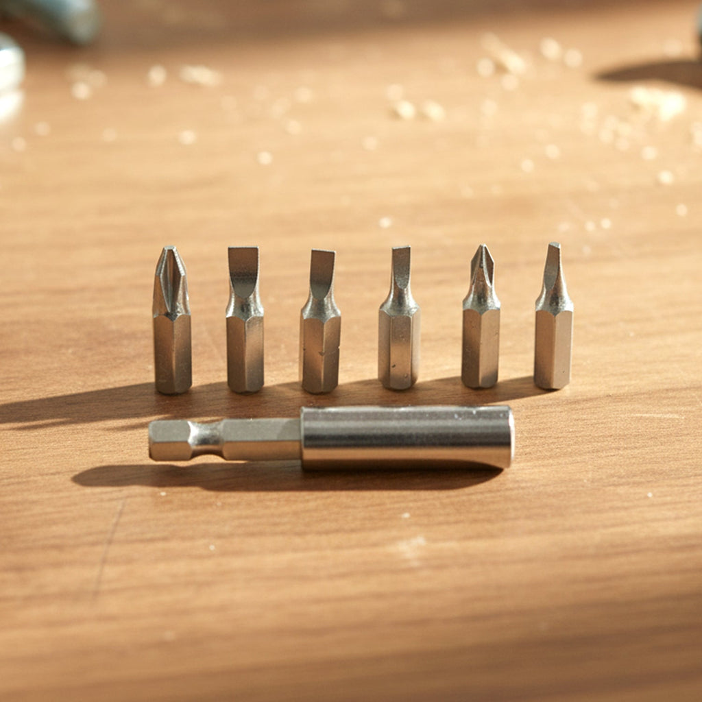 Precision screwdriver set with magnetic holder for delicate work