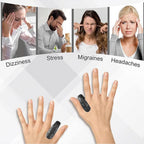 Detailed view of LI4 Acupressure Clip on hand for tension relief