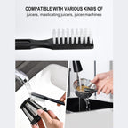 Cleaning brush ready for use in various household tasks.