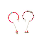 Traditional charm detail on a multicolor beaded bracelet for gifting