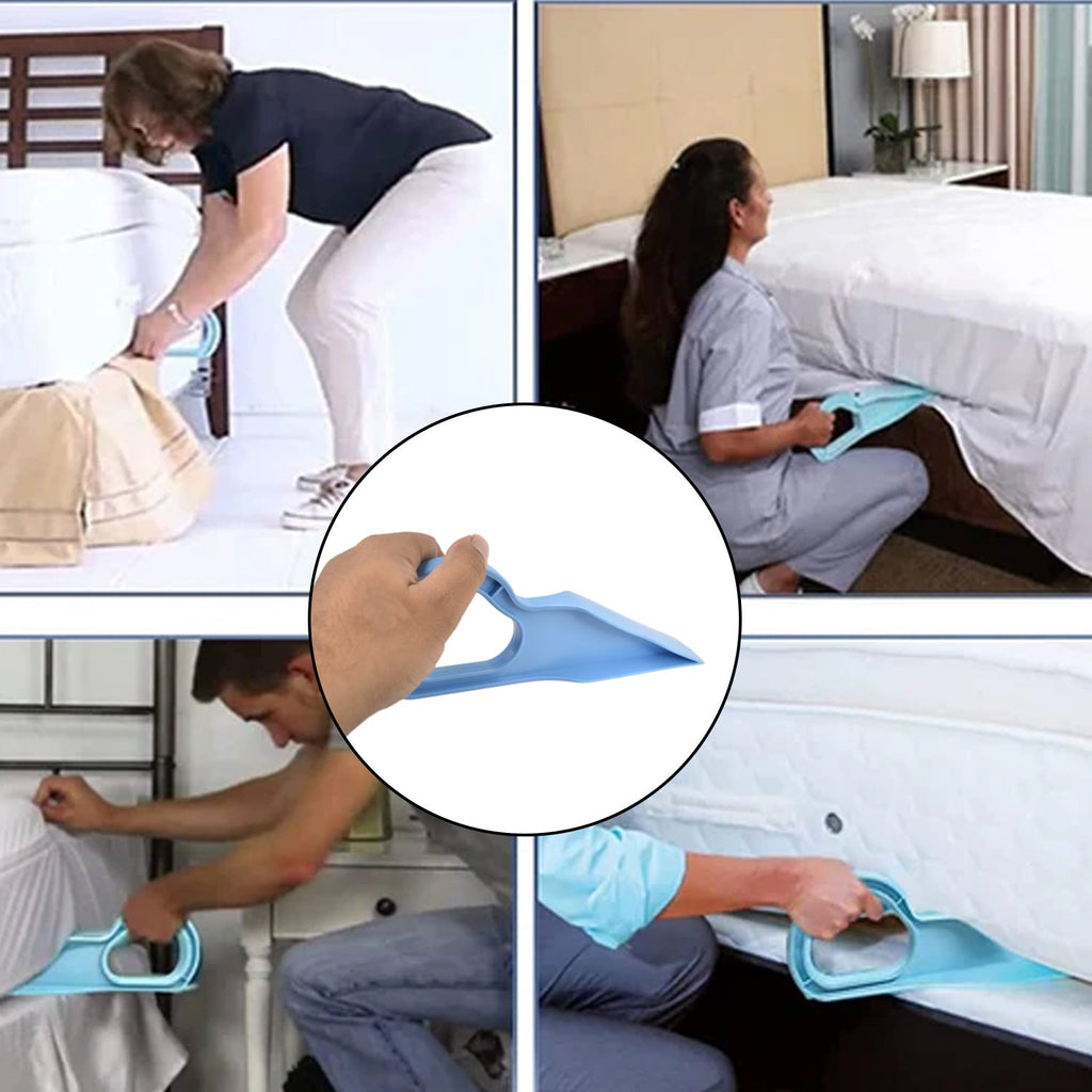 Person holding mattress lifter tool showcasing ease of use