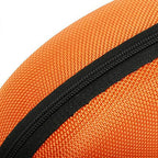 A close-up view of the sturdy zipper on the sunglasses hard case, emphasizing durability.