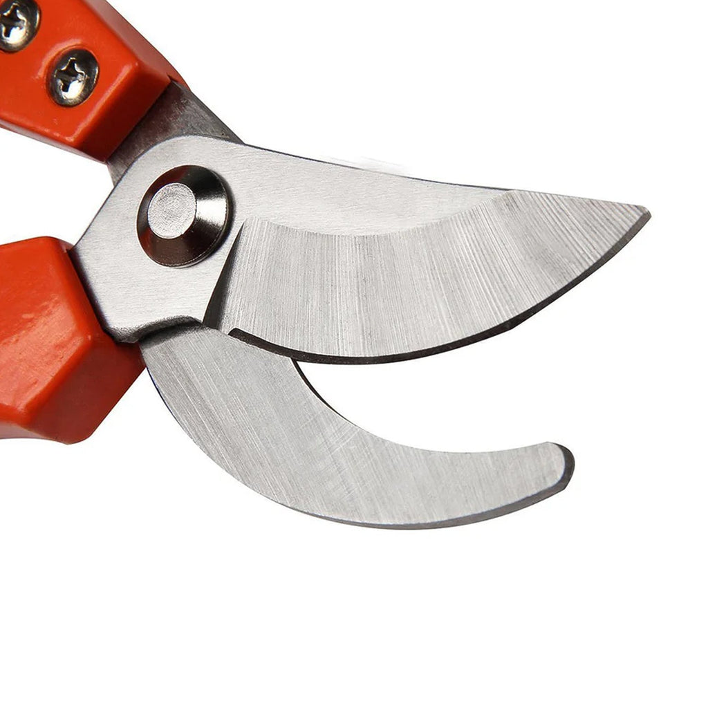 Garden Pruning Shears featuring an easy-to-use safety lock mechanism.