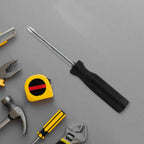 Ergonomic handle of the small Phillips screwdriver for comfortable grip.