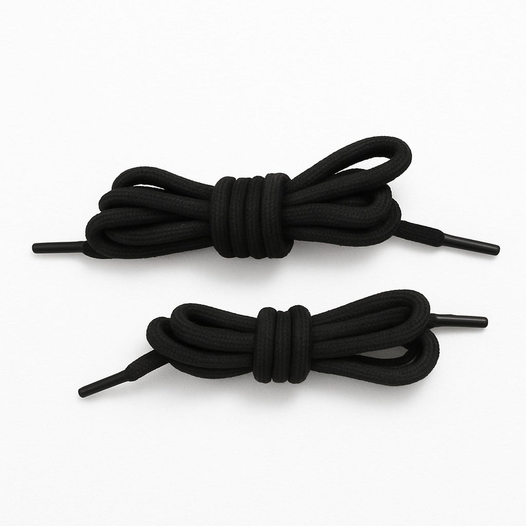 Several colourful polyester shoelaces laid out flat, highlighting the mixed color options.