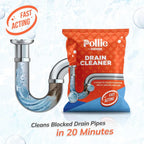 Drain Master branded sachet of fast-acting drain cleaner powder
