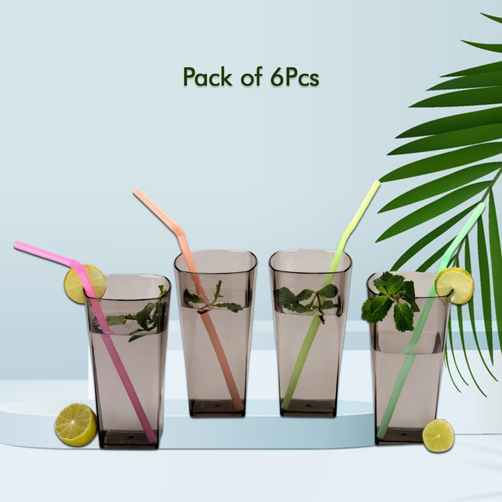 Durable black plastic tumblers featuring a comfortable ridged design.