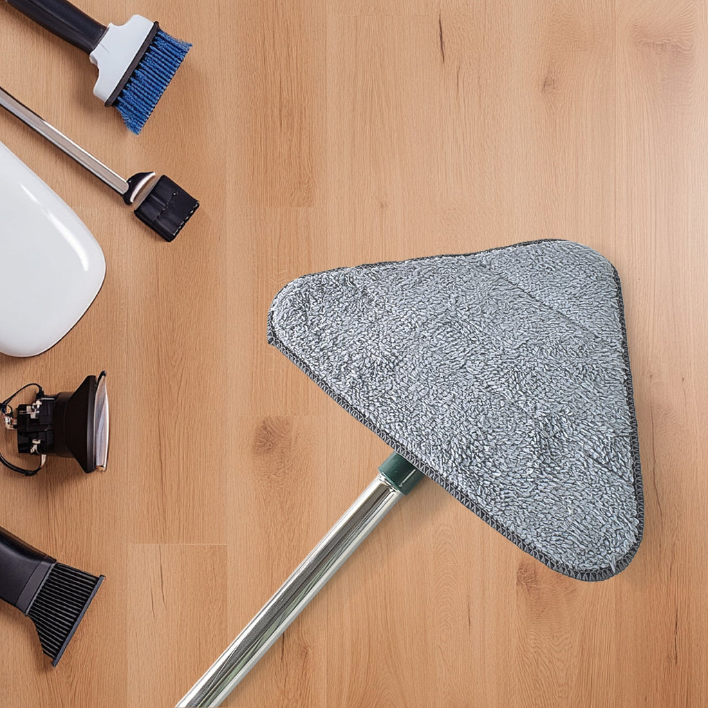 Ergonomic non-slip handle of the extendable mop with a convenient hanging hole for storage.
