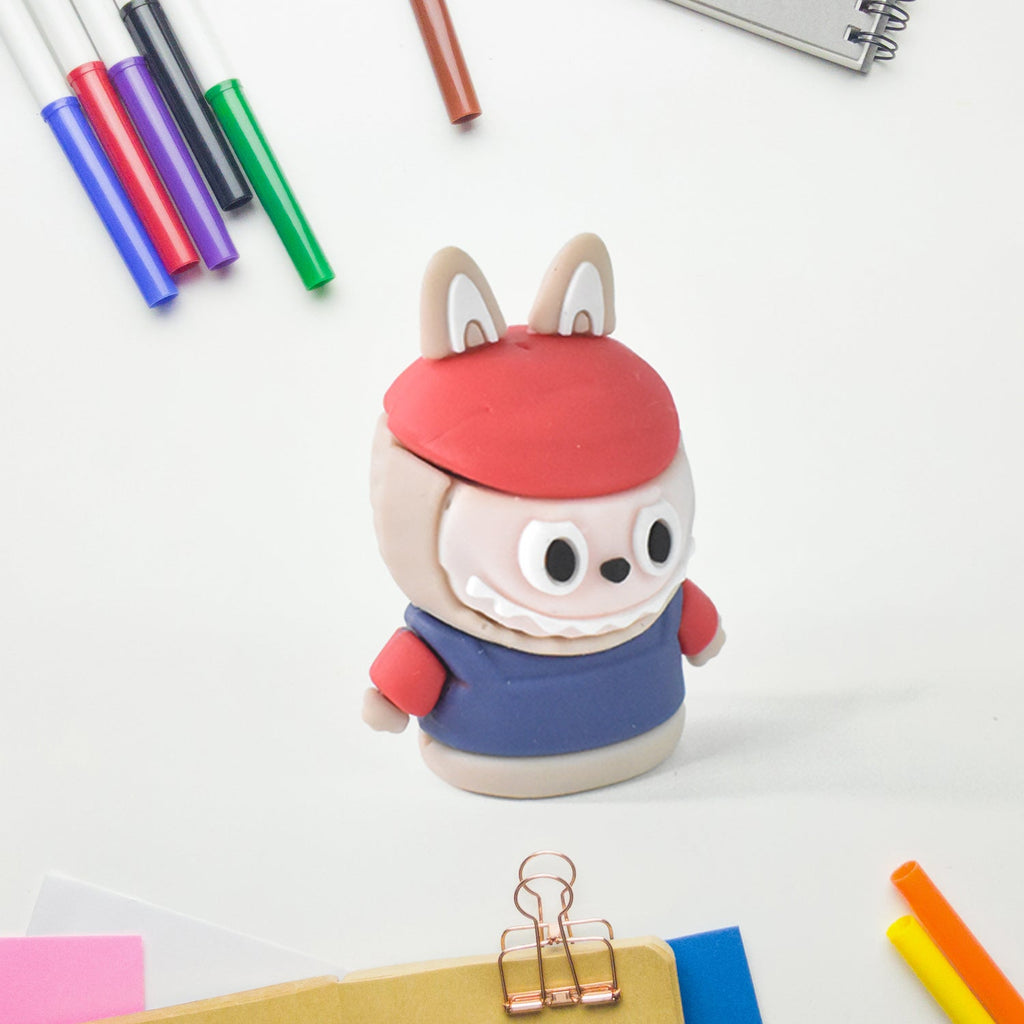 Compact and portable cartoon pencil sharpener and eraser for school supplies