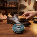 Durable black polish cream suitable for leather shoes