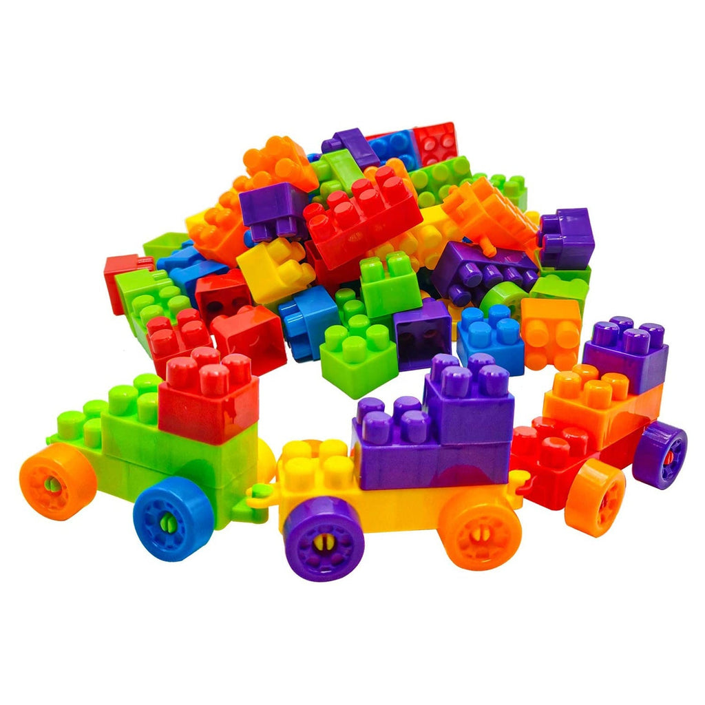 An exciting layout of multicolor learning blocks from the Kids' Block Set.