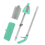 Full view of the 360-degree rotating spray mop with its microfiber pad.