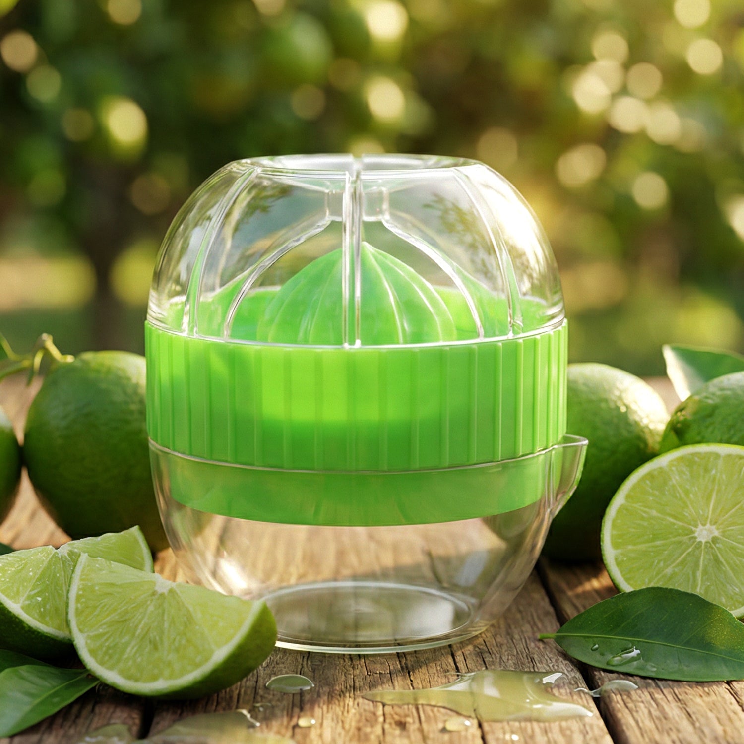 Manual citrus juicer ready for use with lemon and orange fruits