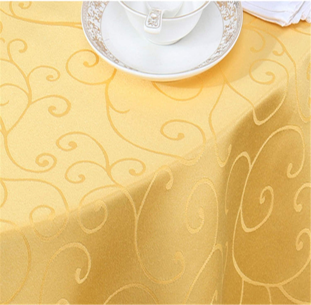 Tablecloth showcasing rich coordinated colour combination for event decoration.