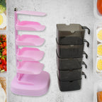 Five-section spice dispenser with individual spoons, ready for use.