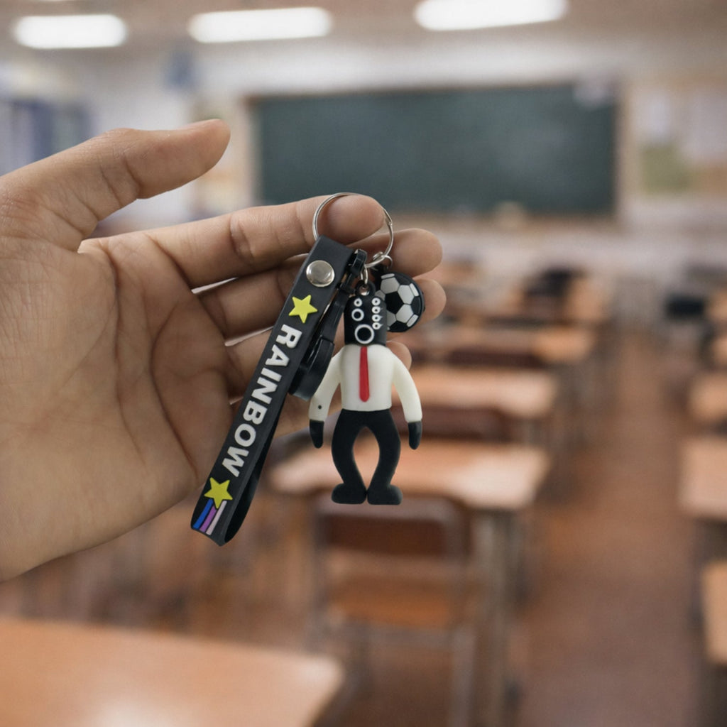 Cute and colourful football boy keychain, lightweight and durable