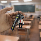 Cute and colourful football boy keychain, lightweight and durable
