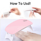 Compact UV LED Gel Nail Dryer in use for a quick manicure.
