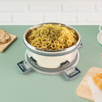 Open airtight food storage container ready for food storage