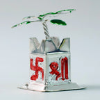 Side view of the auspicious Tulsi Idol on its square pedestal.