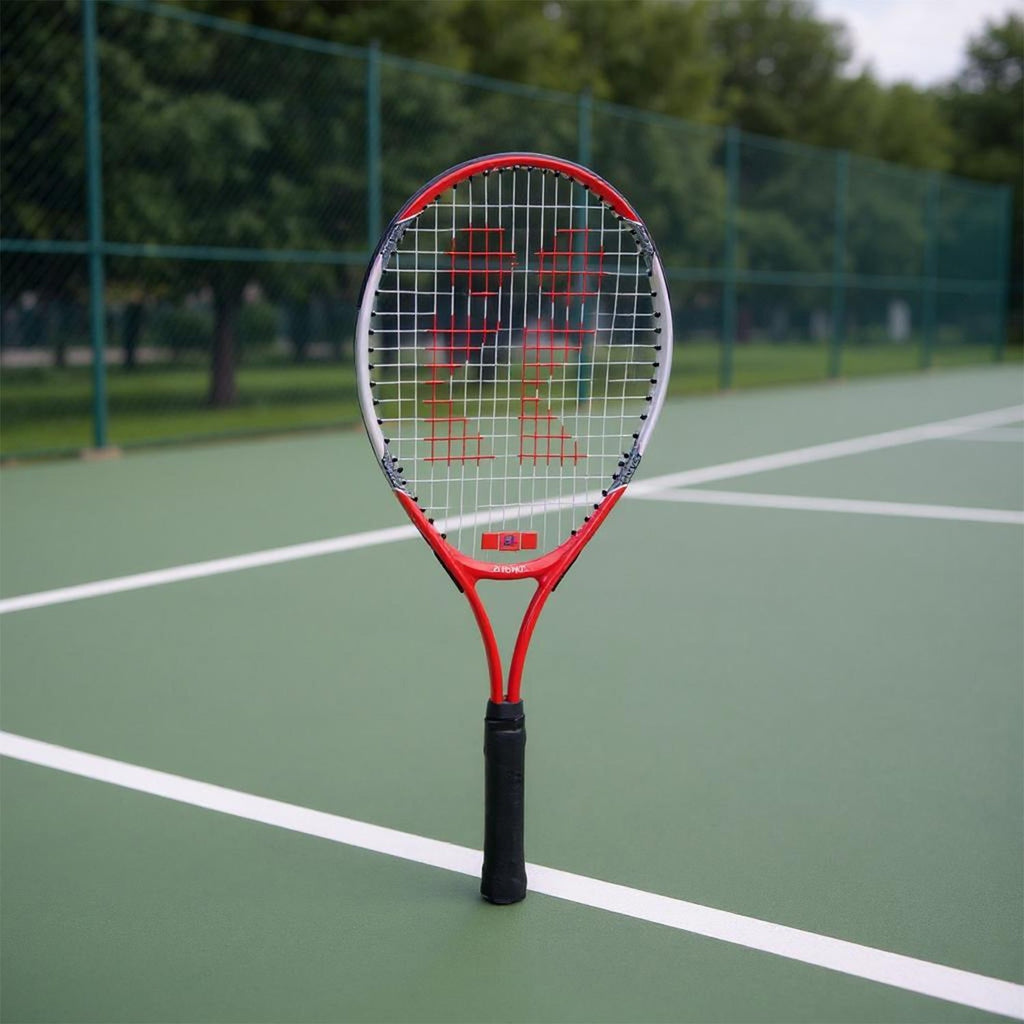Professional grade tennis racket featuring comfortable non-slip PU grip