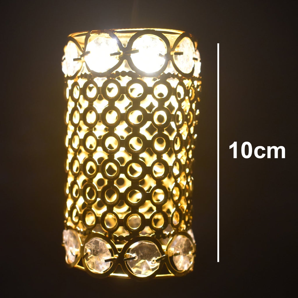 Two-line diamond pattern on an exquisite metal Jhoomer Chandelier.
