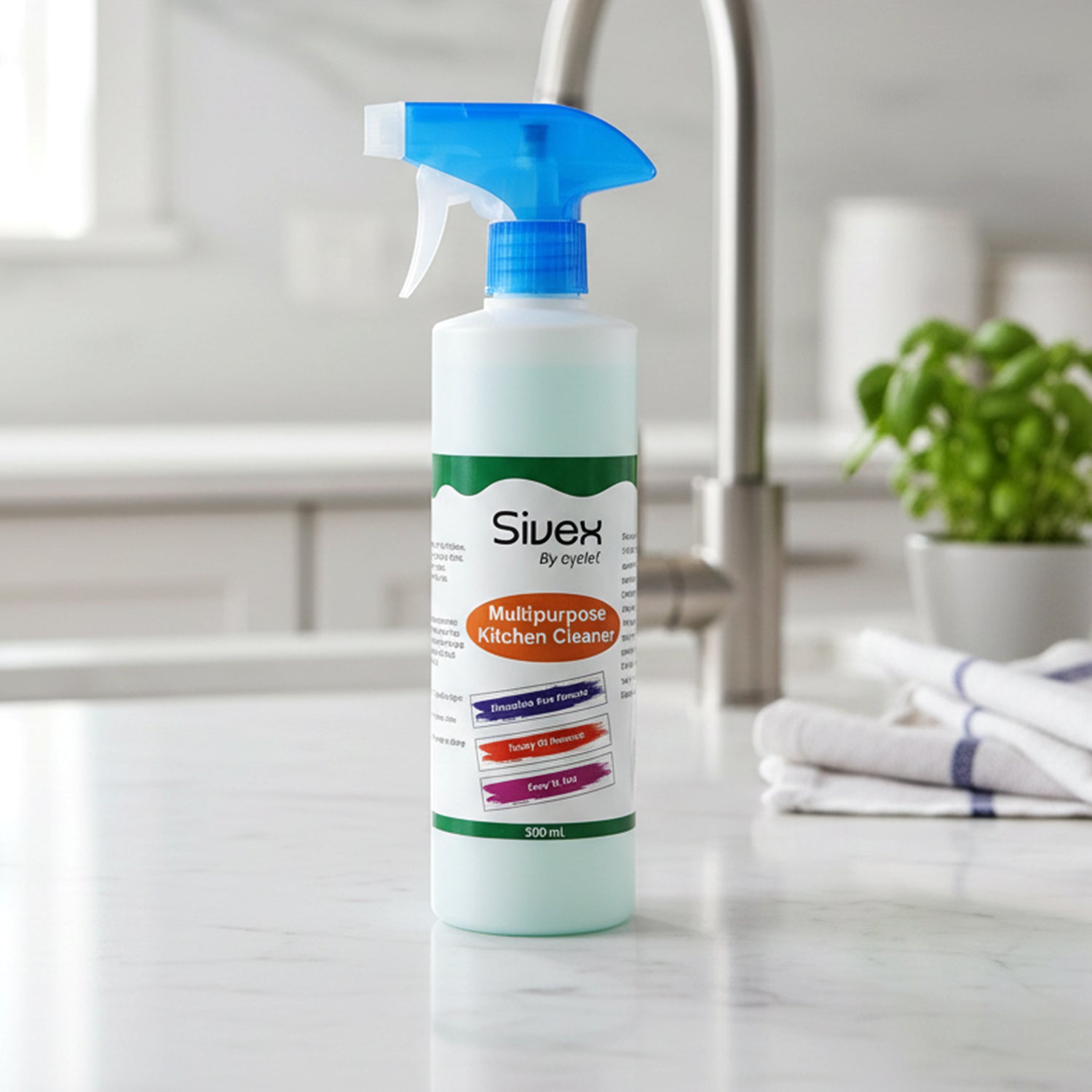 500ml kitchen cleaner spray bottle for grease and oil stain removal