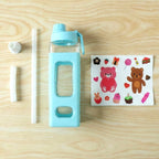 Leak resistant plastic drink bottle for travel and outdoor use