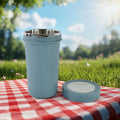 Travel Glass 500ml with double wall steel interior and airtight lid