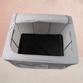 Durable oxford fabric storage box with window and strong metal frame