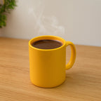 Elegant plastic mug and spoon set ideal for tea and coffee lovers