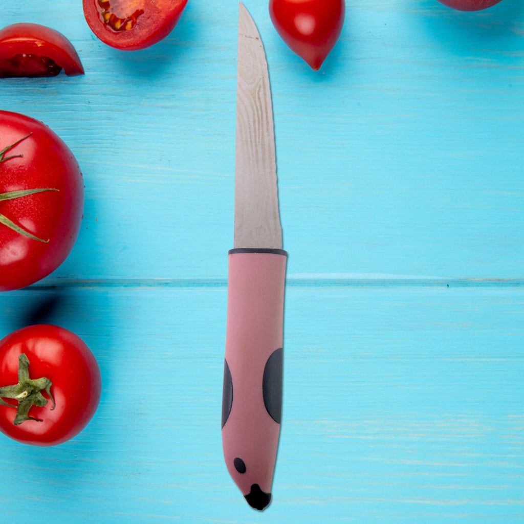 Multi-purpose kitchen cutting knife featuring anti-slip ergonomic grip