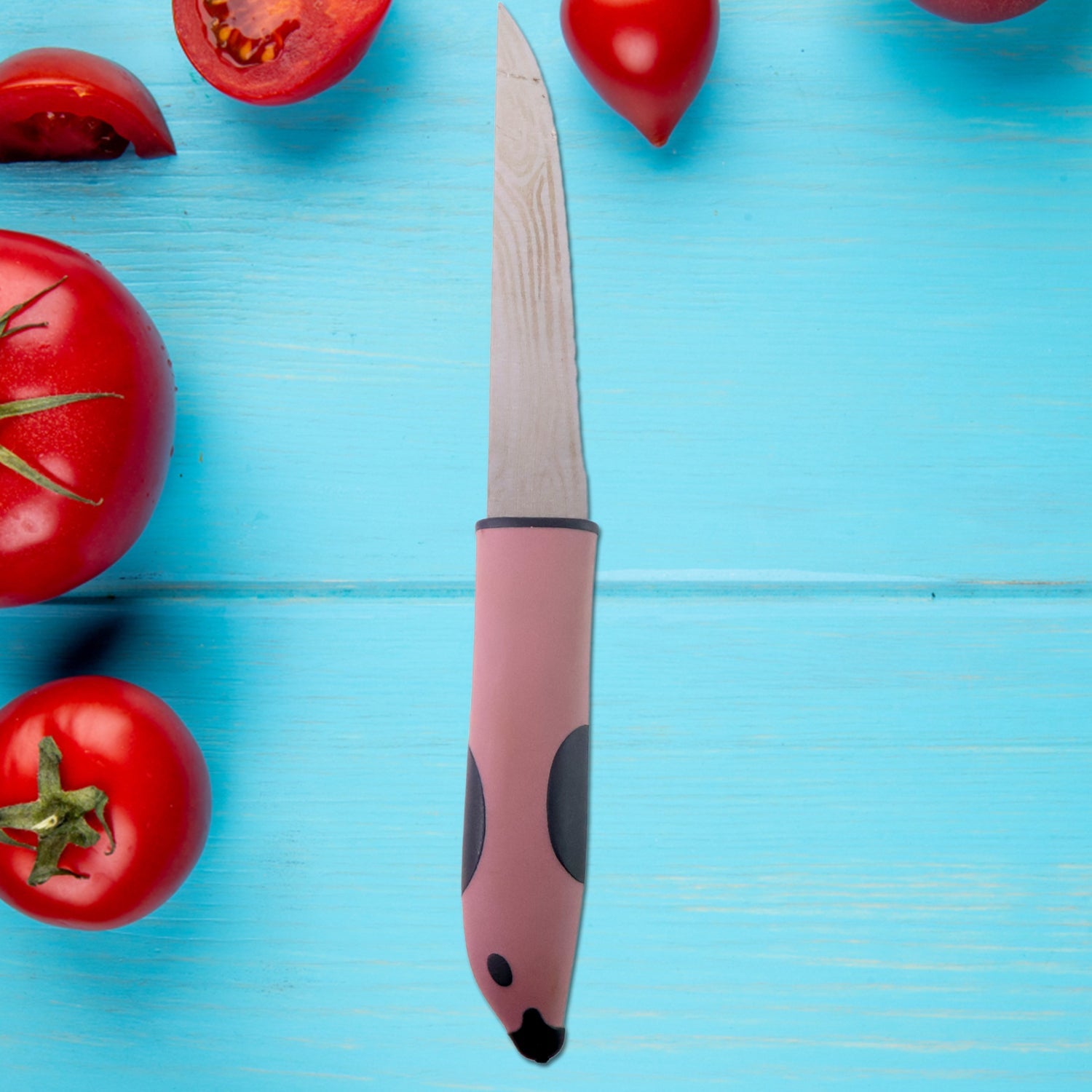 Multi-purpose kitchen cutting knife featuring anti-slip ergonomic grip