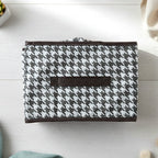 Folded fabric storage basket for closet storage