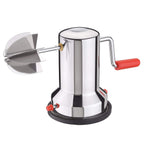 Manual coconut grater with vacuum base for firm grip and safe use