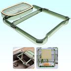 2-in-1 bathroom organizer with self-adhesive towel hanger and soap holder stand