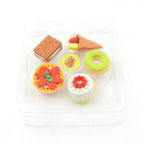Collection of novelty 3D fast food erasers, perfect for school supplies.